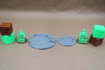 Tabletop Terrain Bubbling Swamp Pool Pond 2 Piece Set Scatter 28-32mm skirmish rpg wargame