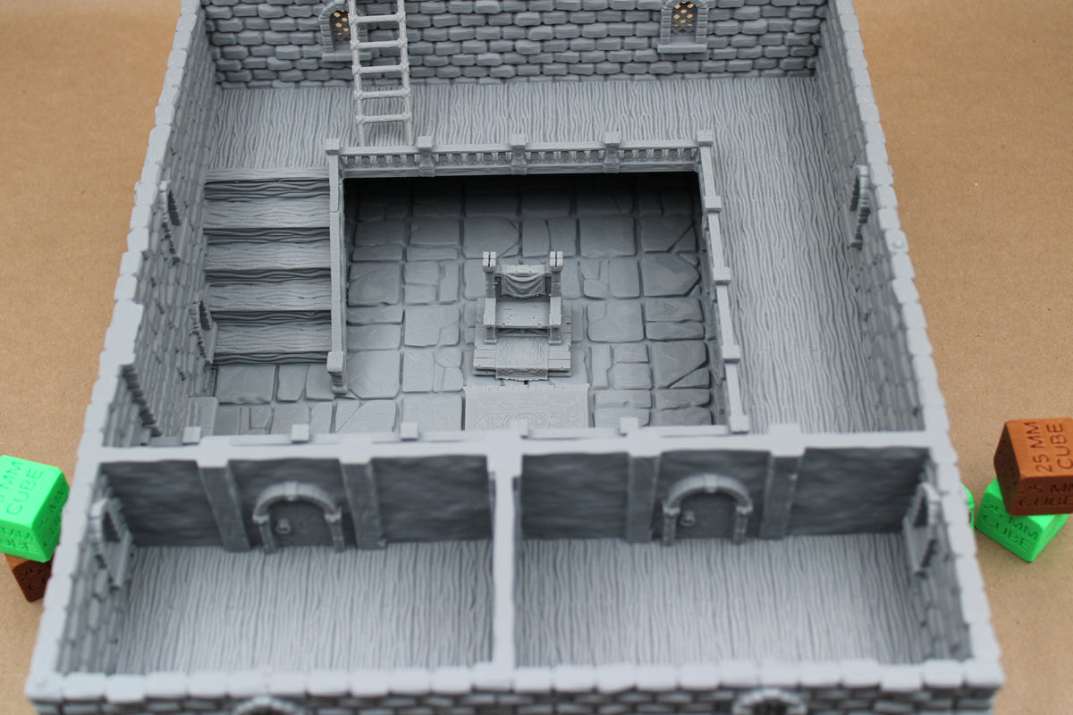 Tabletop Terrain Epic Throne Room Castle Keep Dnd RPG wargame skirmish 28mm