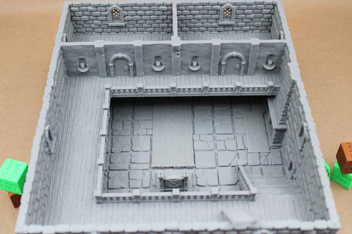 Tabletop Terrain Epic Throne Room Castle Keep Dnd RPG wargame skirmish 28mm