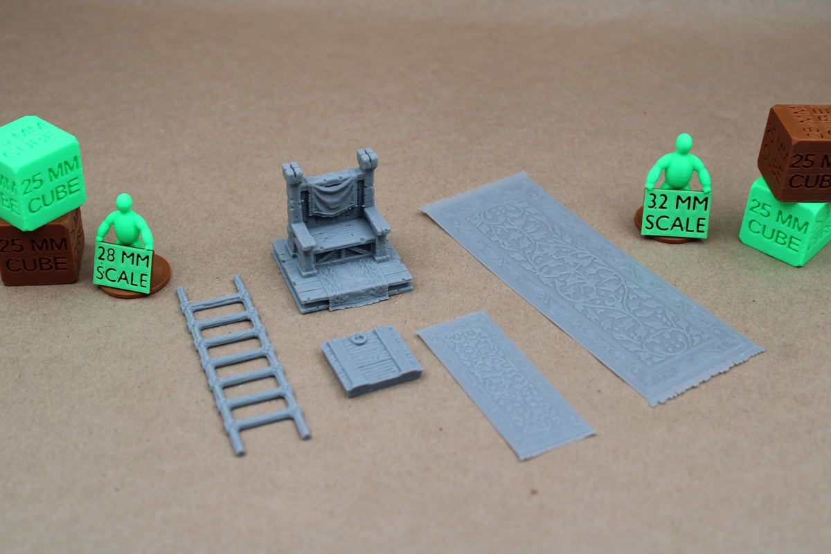 Tabletop Terrain Epic Throne Room Castle Keep Dnd RPG wargame skirmish 28mm