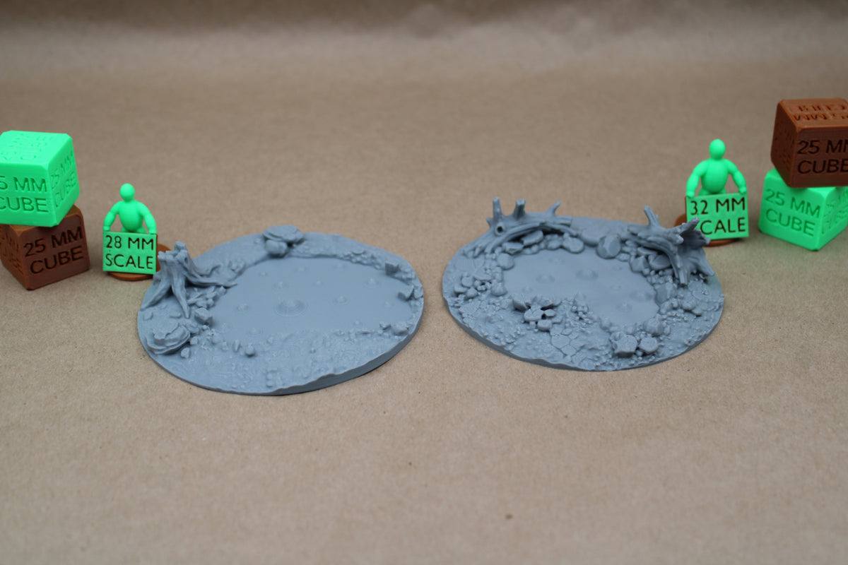 Tabletop Terrain Bubbling Swamp Large Pool Pond 2 Piece Set Scatter 28-32mm skirmish rpg wargame