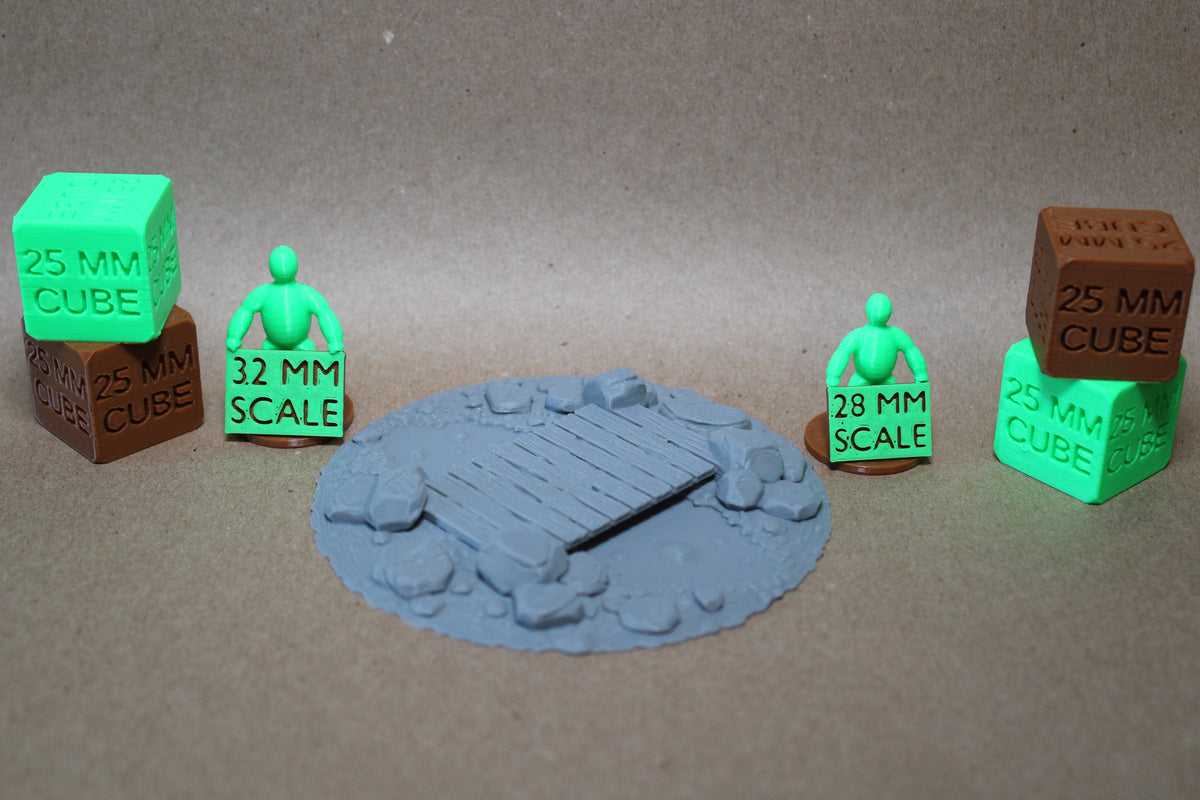 Tabletop Terrain Bubbling Swamp Boardwalk Bridge Scatter 28-32mm skirmish rpg wargame