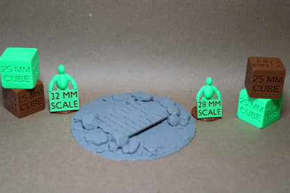 Tabletop Terrain Bubbling Swamp Boardwalk Bridge Scatter 28-32mm skirmish rpg wargame