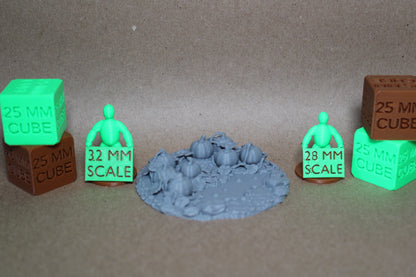 Tabletop Terrain Bubbling Swamp Pumpkin Patch Garden Scatter 28-32mm skirmish rpg wargame